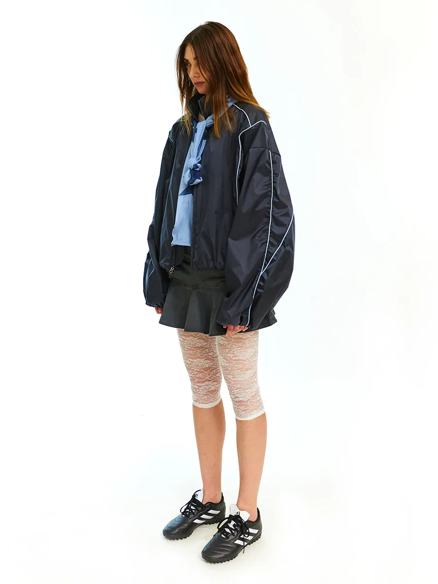 Panel layered track jacket
