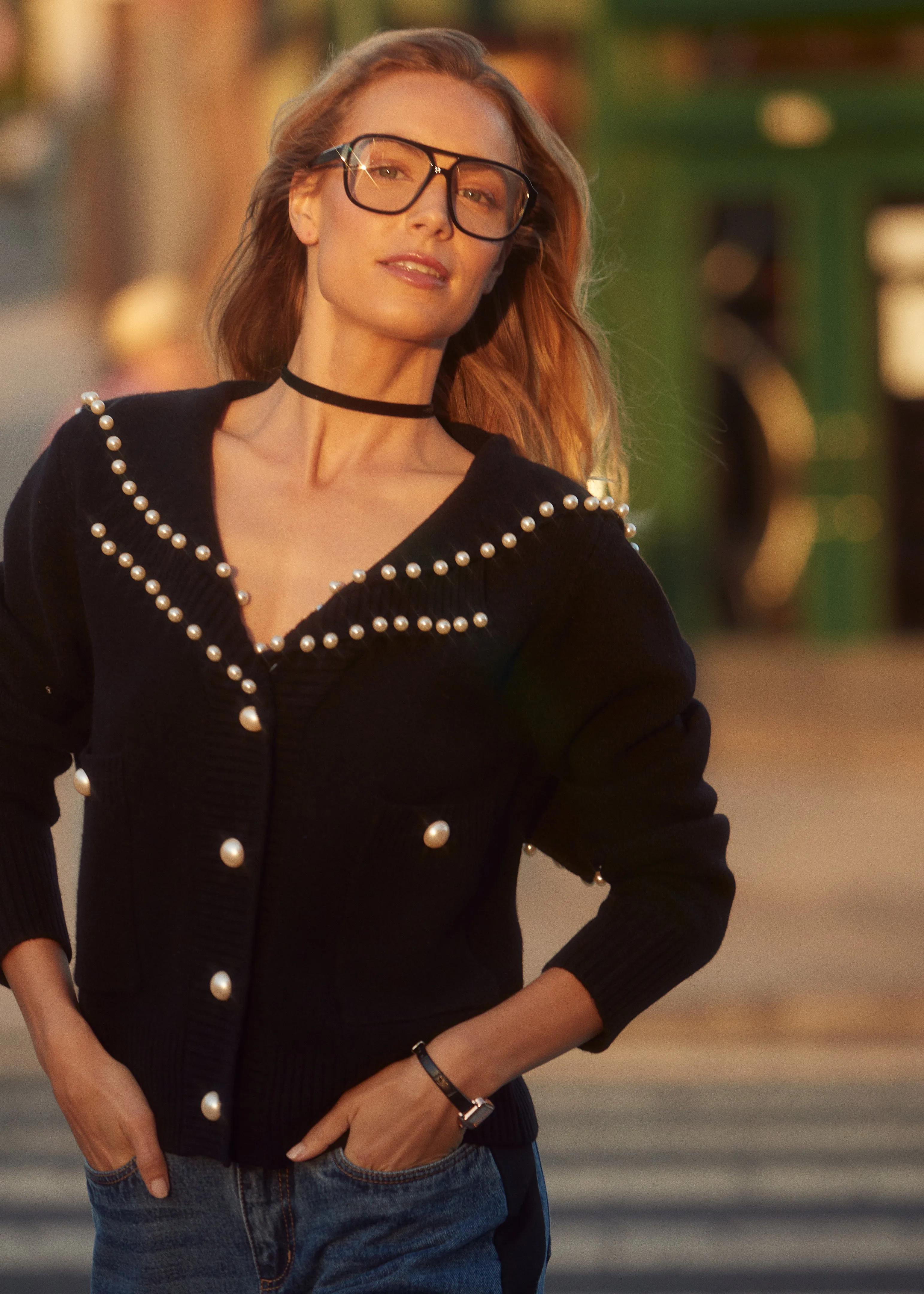Pearl Embellished Cardigan Jacket