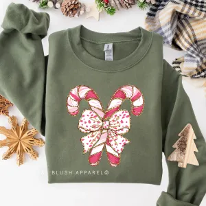 Pink Candy Canes Sweatshirt