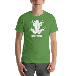 "Frogs Are Incredible" Frog T-Shirt - White Print (Adult Unisex/Men's)