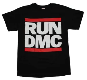 Run DMC Logo Black Mens T Shirt Black