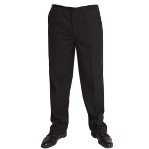 Senior Boys Sturdy Plus Fit Black Trousers