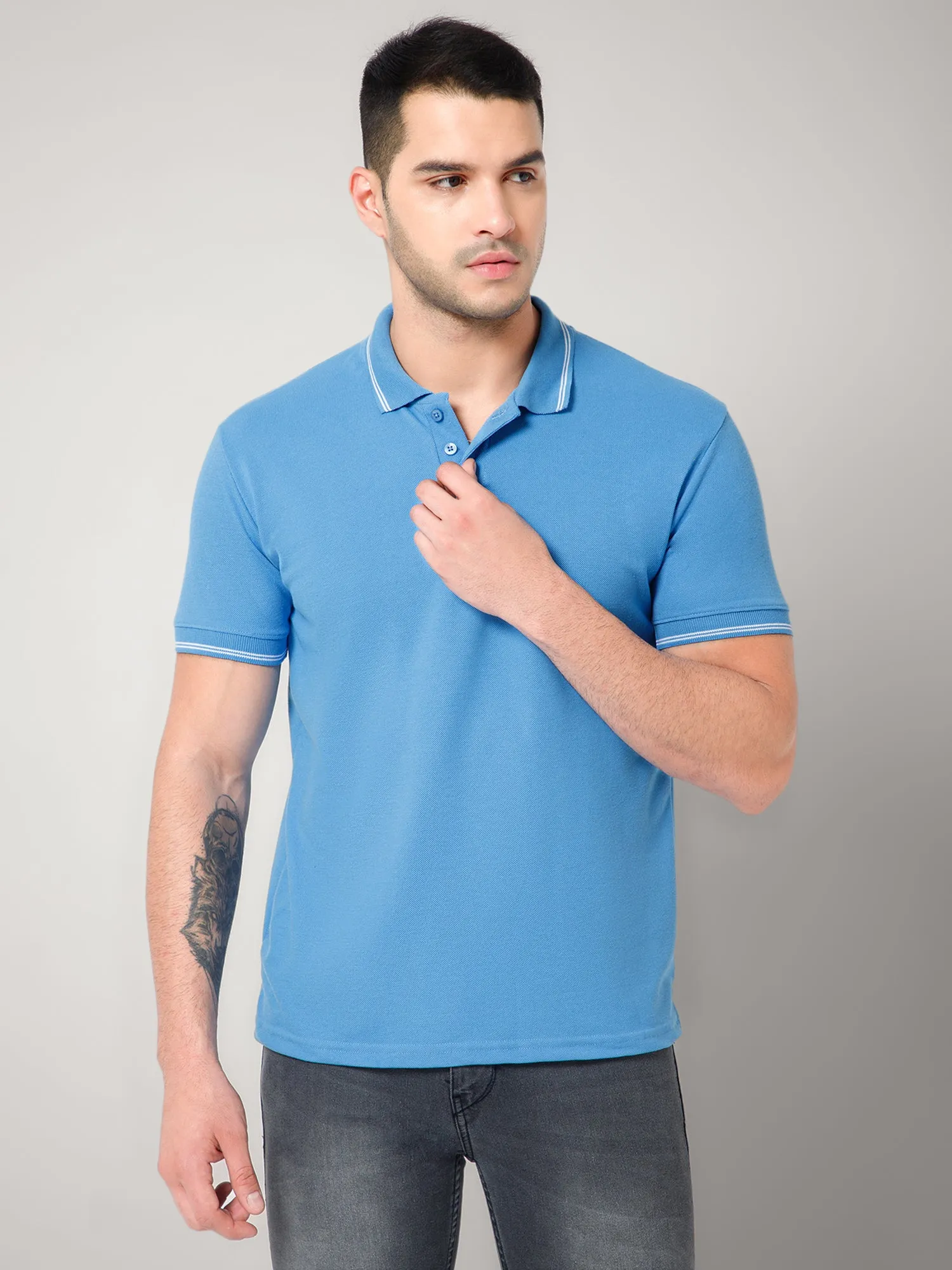 Sky Blue Polo T-shirt