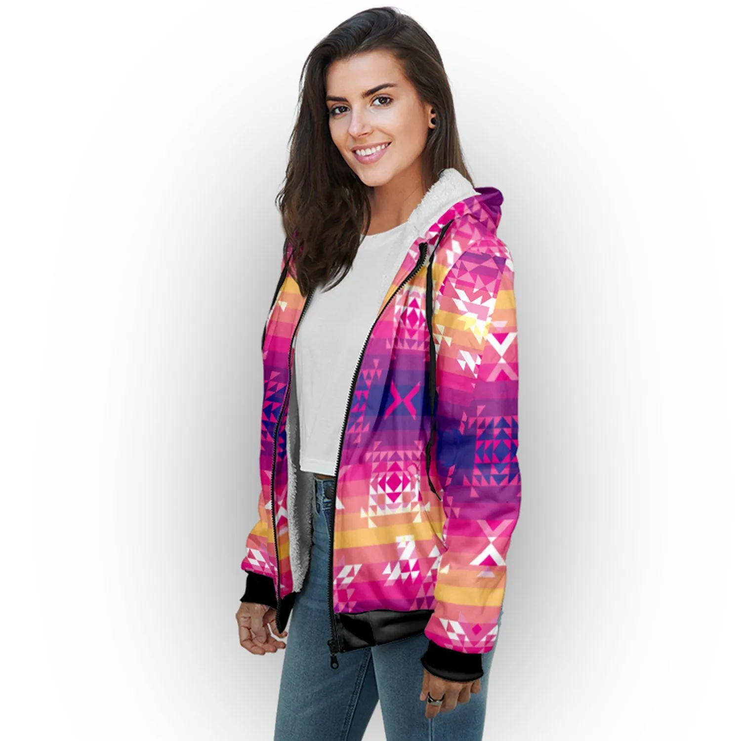 Soleil Overlay Sherpa Hoodie