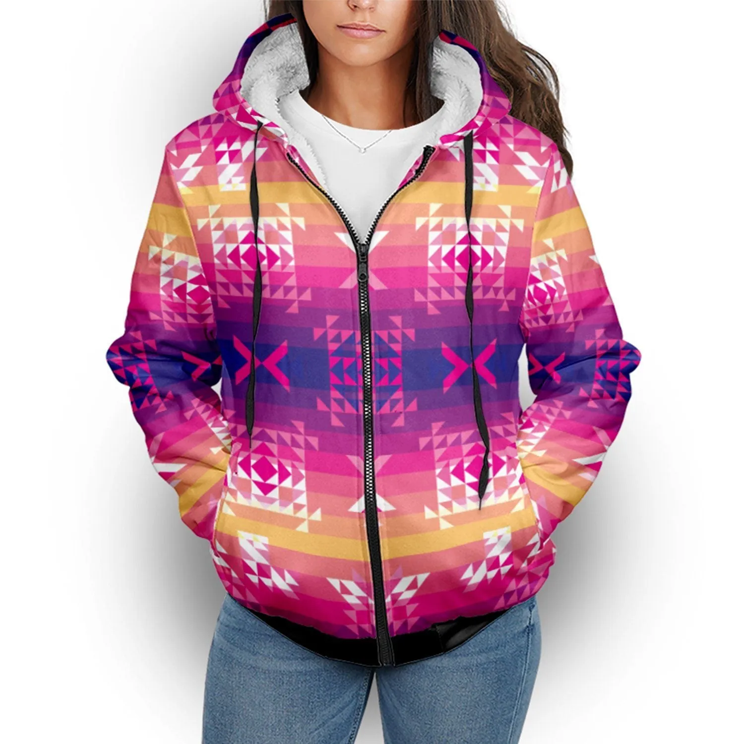 Soleil Overlay Sherpa Hoodie