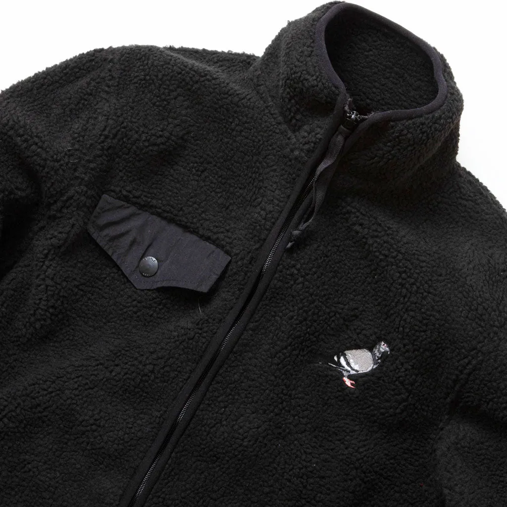 Staple Pigeon Sherpa Zip Jacket Black