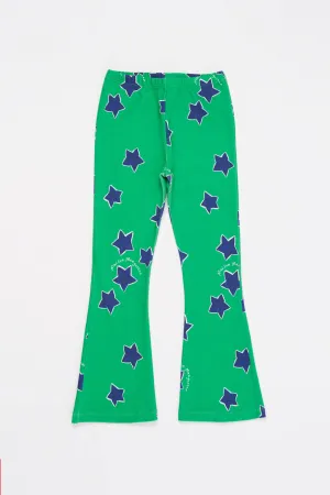 STARS LEGGINGS FLARED GREEN 4Y