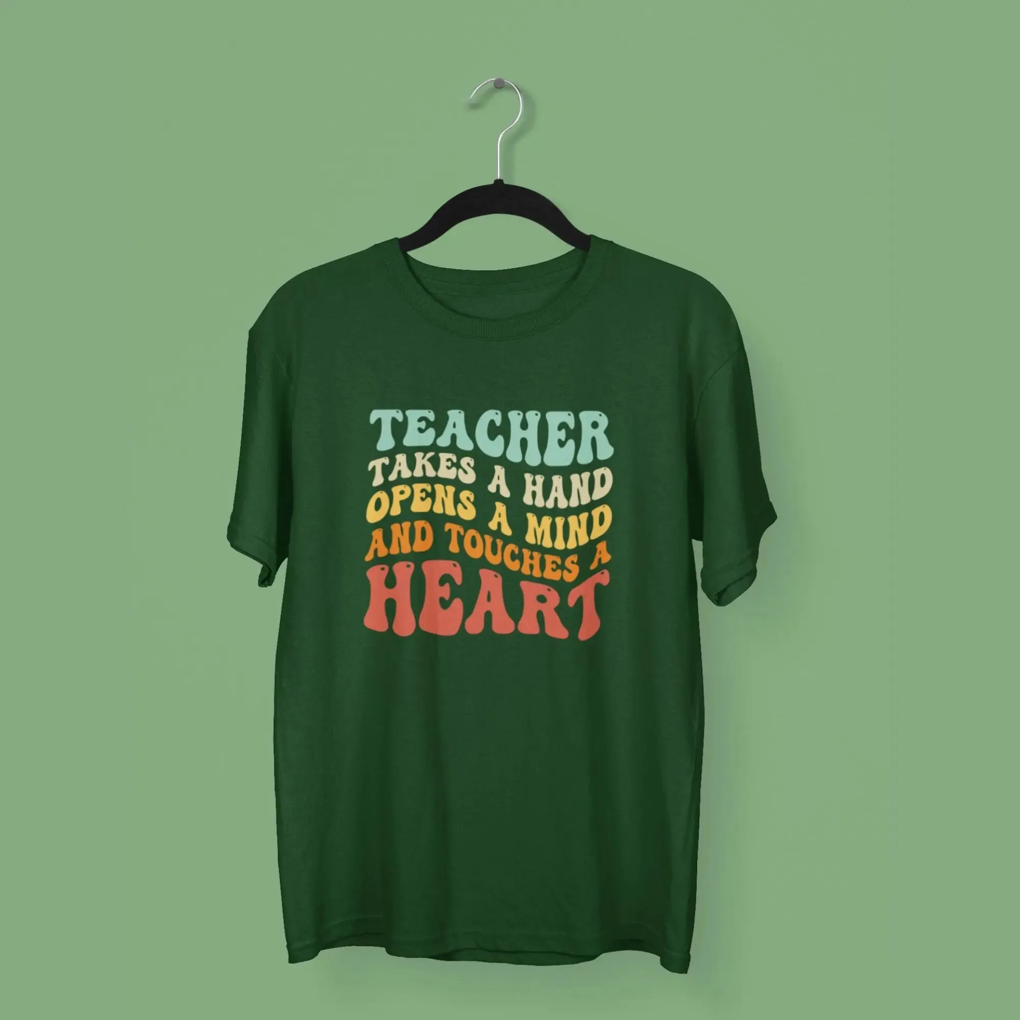 Teacher takes a hand half sleeves classic t-shirt
