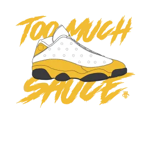The Air Jordan 13 “Del Sol” White T-Shirt (too  much sauce)