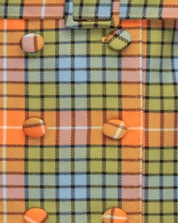 The Florence Plaid Trench Coat | Orange