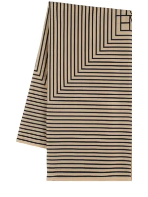 Toteme   Signature monogram cotton &amp; silk scarf 