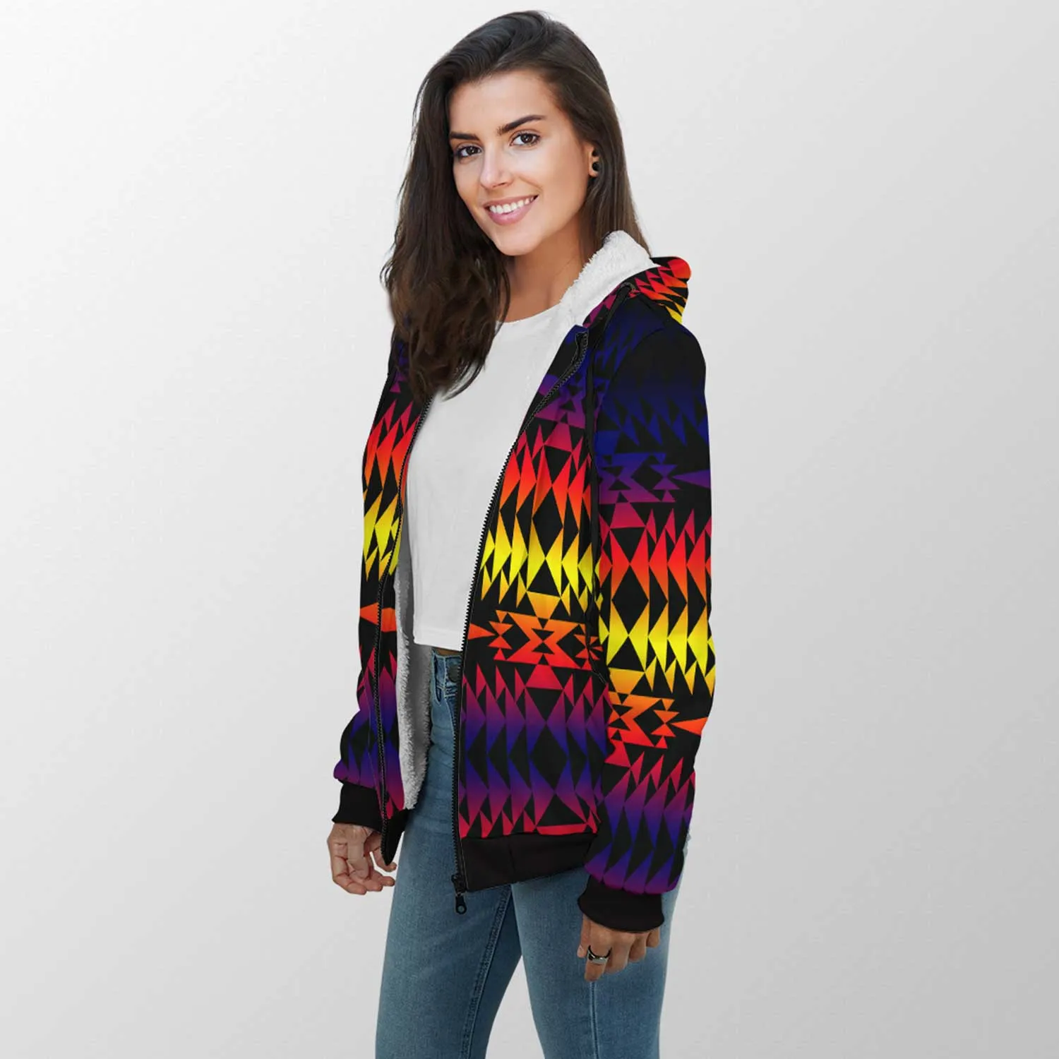 Two Worlds Apart Sherpa Hoodie