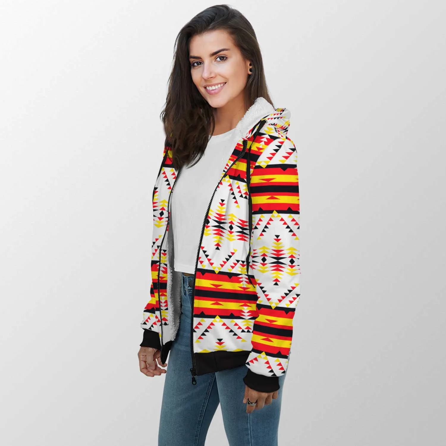 Visions of Peace Directions Sherpa Hoodie