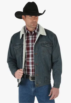 Wrangler Mens Sherpa Line Denim Jacket