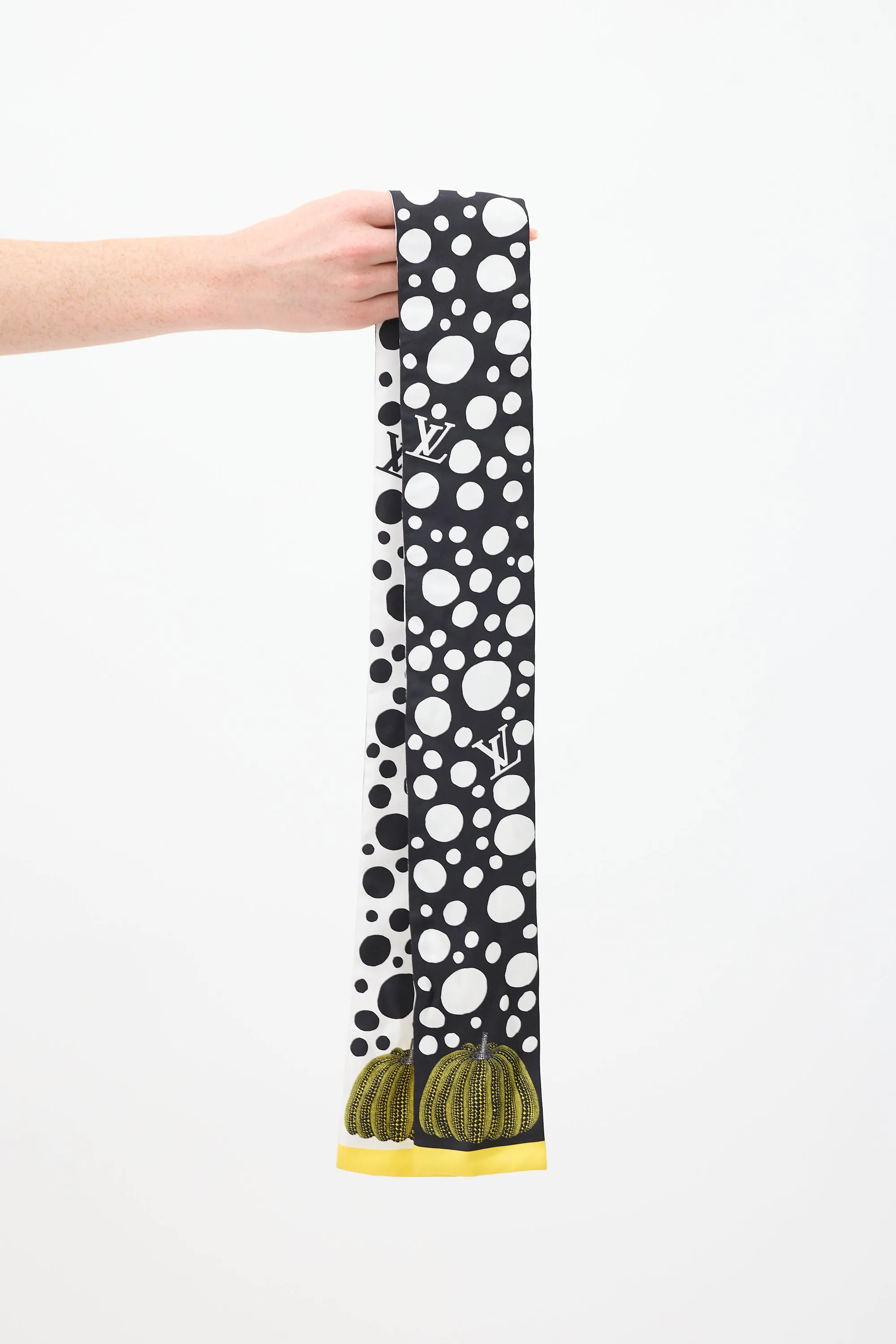 X Yayoi Kusama Black & Multi Silk Infinity Dots Bandeau Scarf